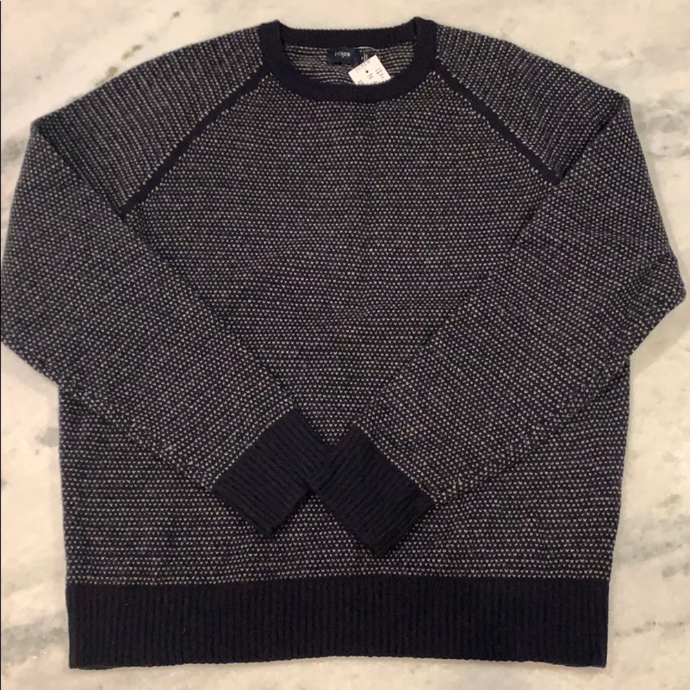NWT • J.Crew • Navy & Gray • Sweater  • XL